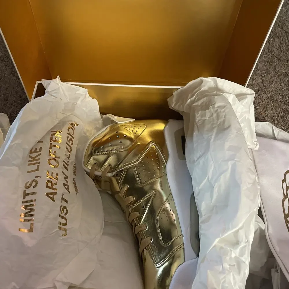 Air Jordan 6 Retro Pinnacle Metallic Gold Men size 9.5 #854271-730 Brand New
